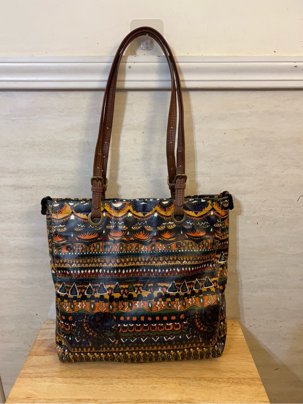 Sakroots Coated Canvas Geometric Tote Bag